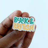 Pin Badge Black and British
