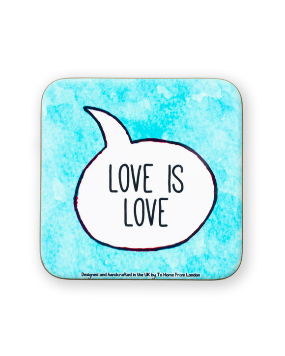 Coaster Magnetic Love is Love Blue D